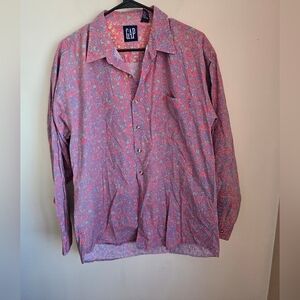 Gap Men's 100% Cotton Floral Button Down Size L.